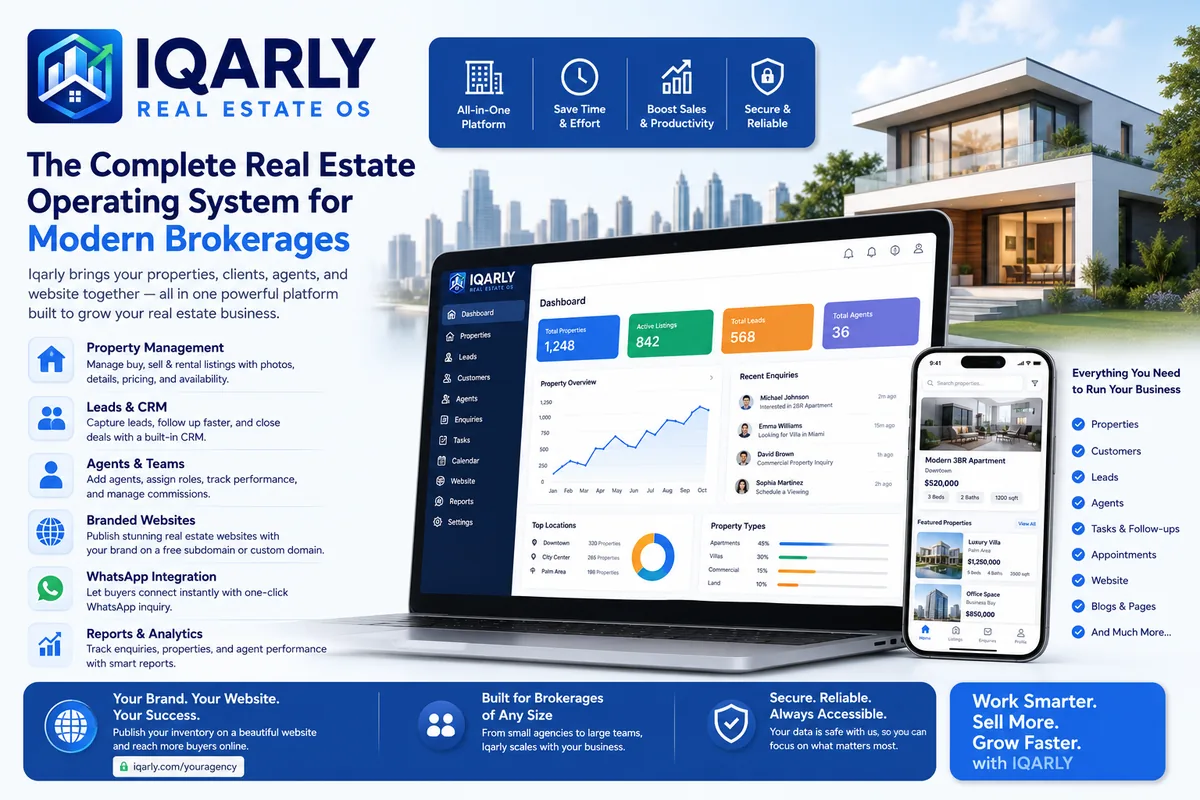 Iqarly real estate CRM and agency software for Dubai and the UAE
